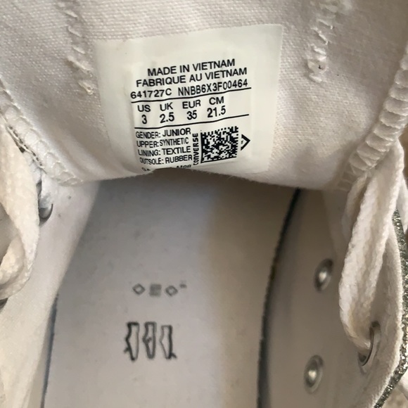Converse girls silver size 3 - Picture 11 of 11